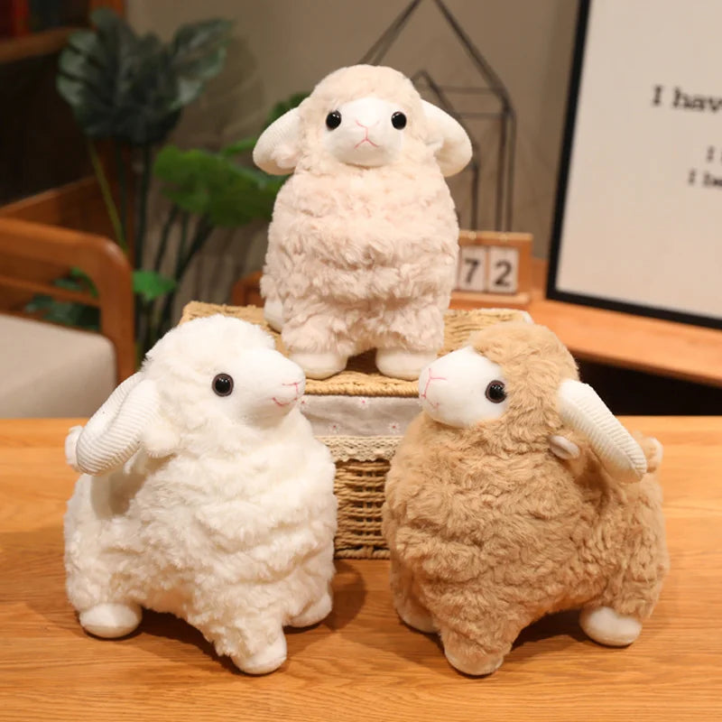 Cartoon Goat Plush Toys Sheep Animals Soft Stuffed Dolls Girls Boys Sleeping Companion Lamb Plushie Toys Christmas Gift