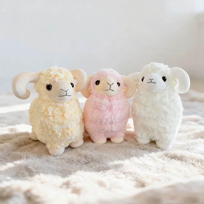 21cm Cute Simulation Sheep Doll Plush Toys Simulation Soft Plush White Animal Sheep Doll Children Birthday Gift Room Decoration