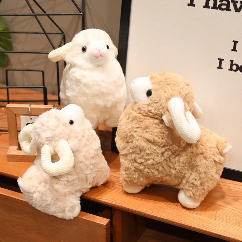 Cartoon Goat Plush Toys Sheep Animals Soft Stuffed Dolls Girls Boys Sleeping Companion Lamb Plushie Toys Christmas Gift