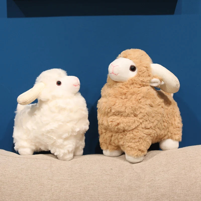 Cartoon Goat Plush Toys Sheep Animals Soft Stuffed Dolls Girls Boys Sleeping Companion Lamb Plushie Toys Christmas Gift