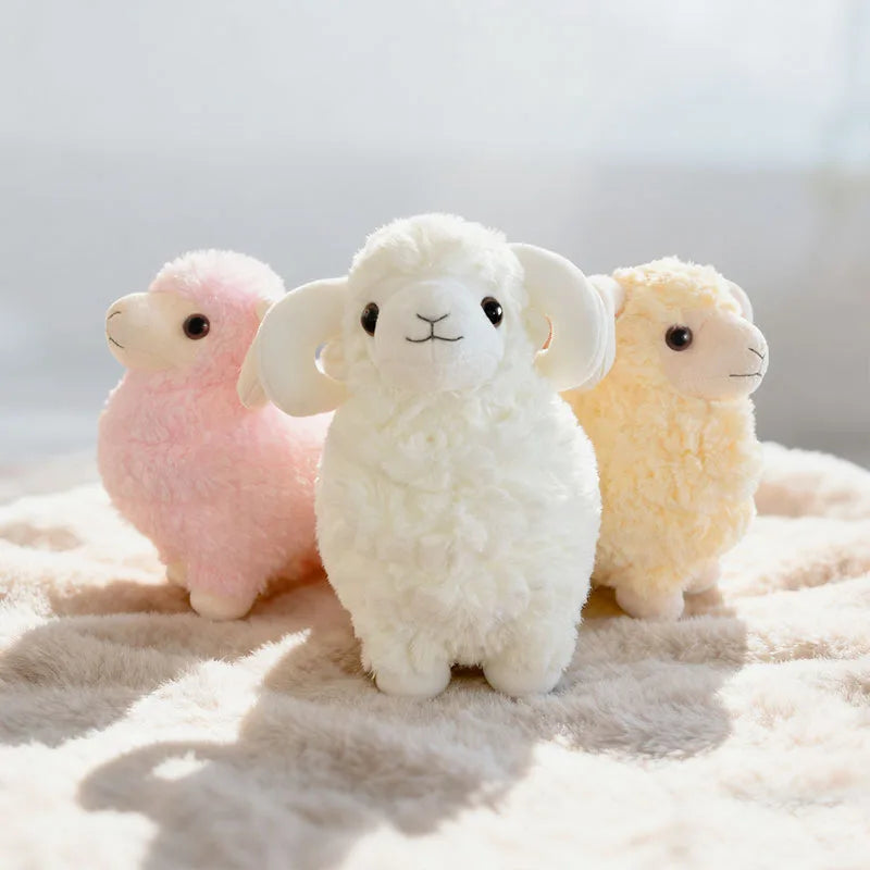 21cm Cute Simulation Sheep Doll Plush Toys Simulation Soft Plush White Animal Sheep Doll Children Birthday Gift Room Decoration