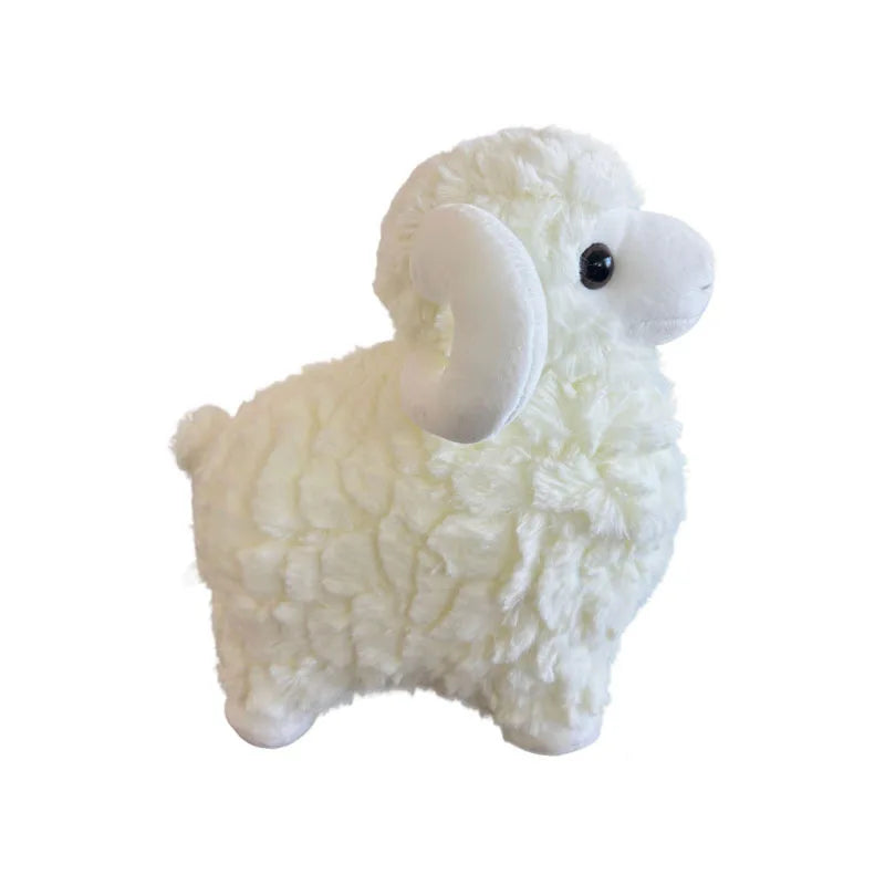 21cm Cute Simulation Sheep Doll Plush Toys Simulation Soft Plush White Animal Sheep Doll Children Birthday Gift Room Decoration