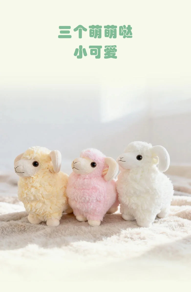 21cm Cute Simulation Sheep Doll Plush Toys Simulation Soft Plush White Animal Sheep Doll Children Birthday Gift Room Decoration