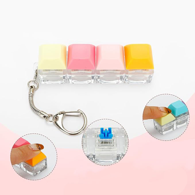 FocusKey™ - Silent Mechanical Sensory Desk Tool & ASMR Fidget Keychain