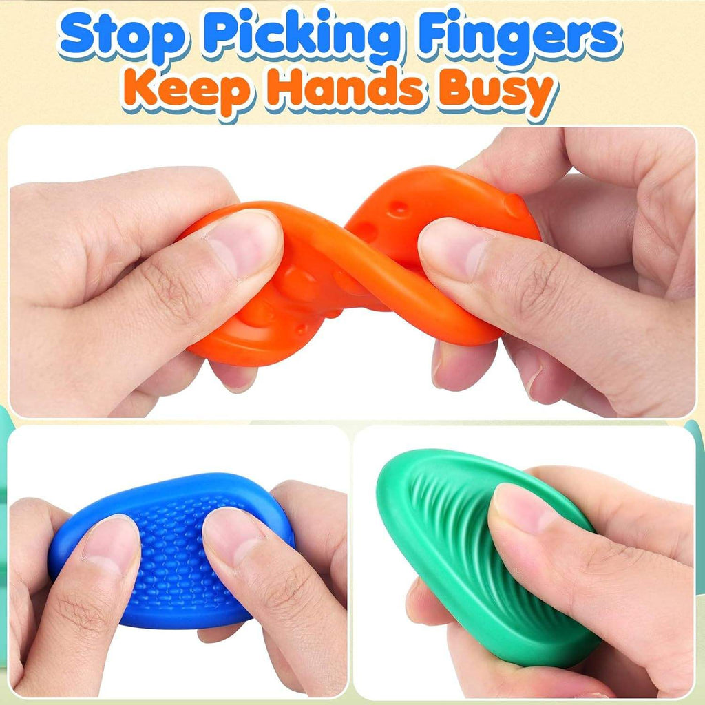 StoneSoothe™ - Pastel Silicone Sensory Stones